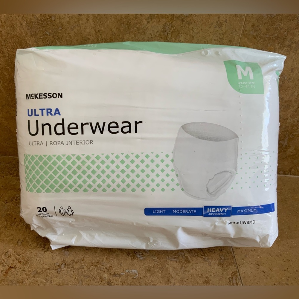 McKesson Disposable Pull Up On Incontinence Ultra Underwear Diapers Heavy 20Pack